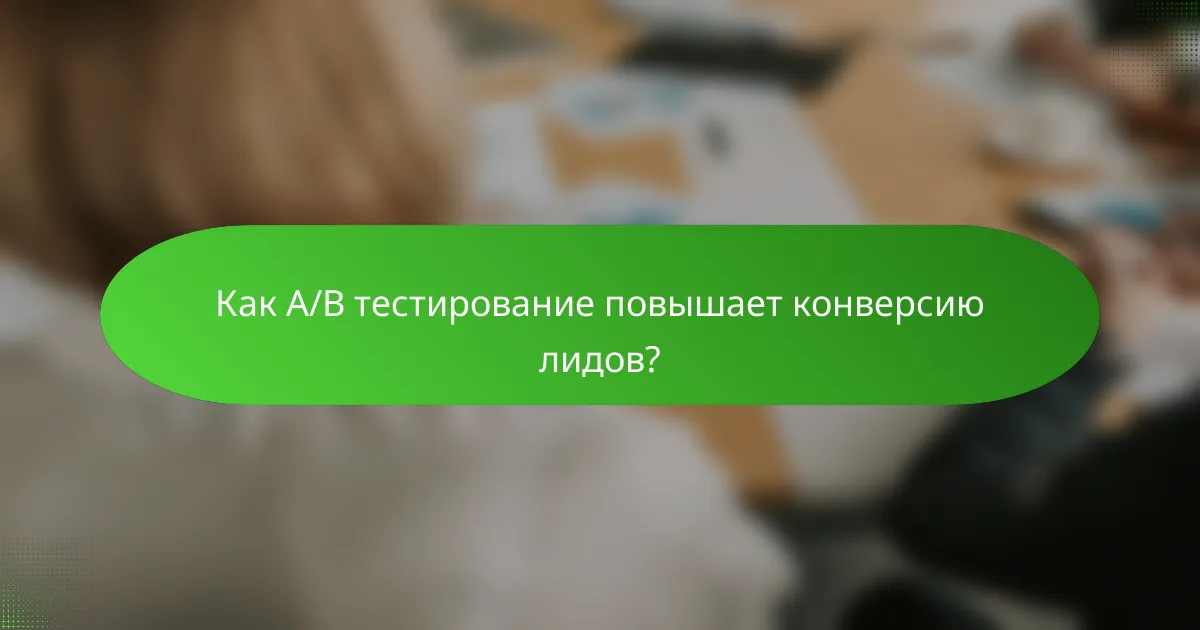 Как A/B тестирование повышает конверсию лидов?