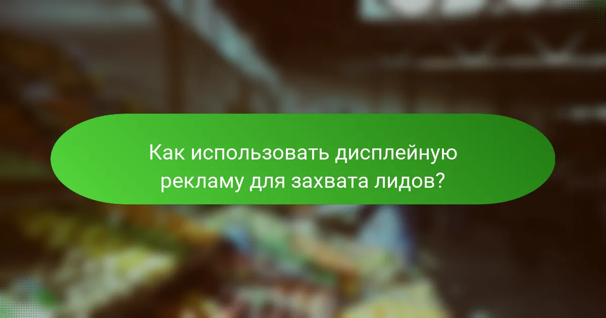 Как использовать дисплейную рекламу для захвата лидов?