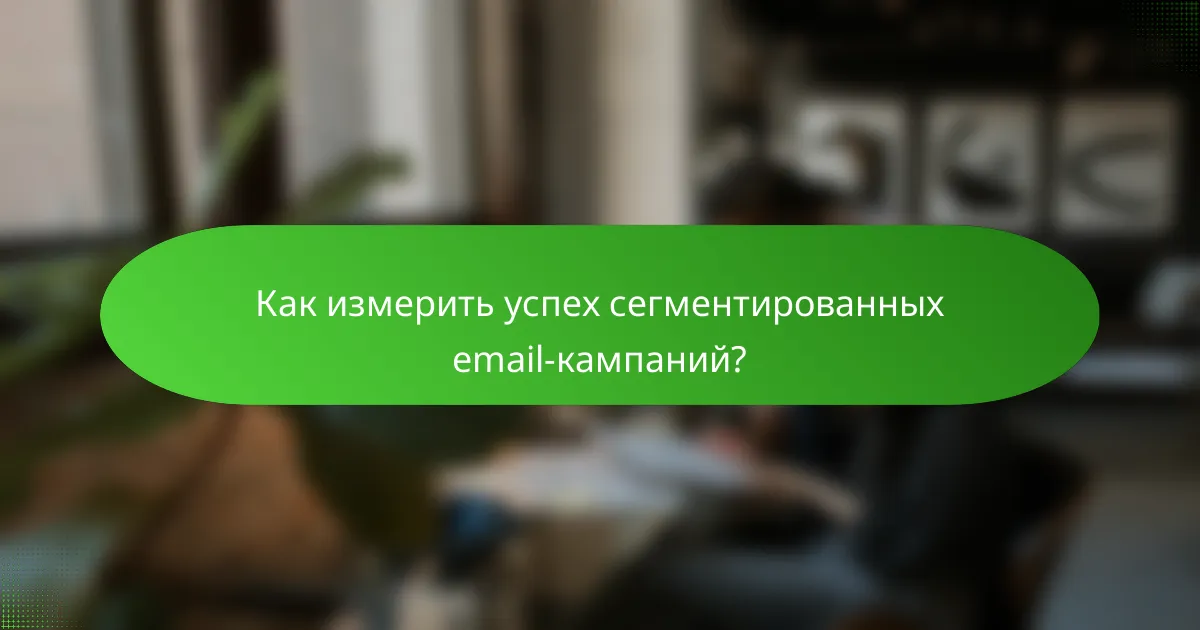 Как измерить успех сегментированных email-кампаний?